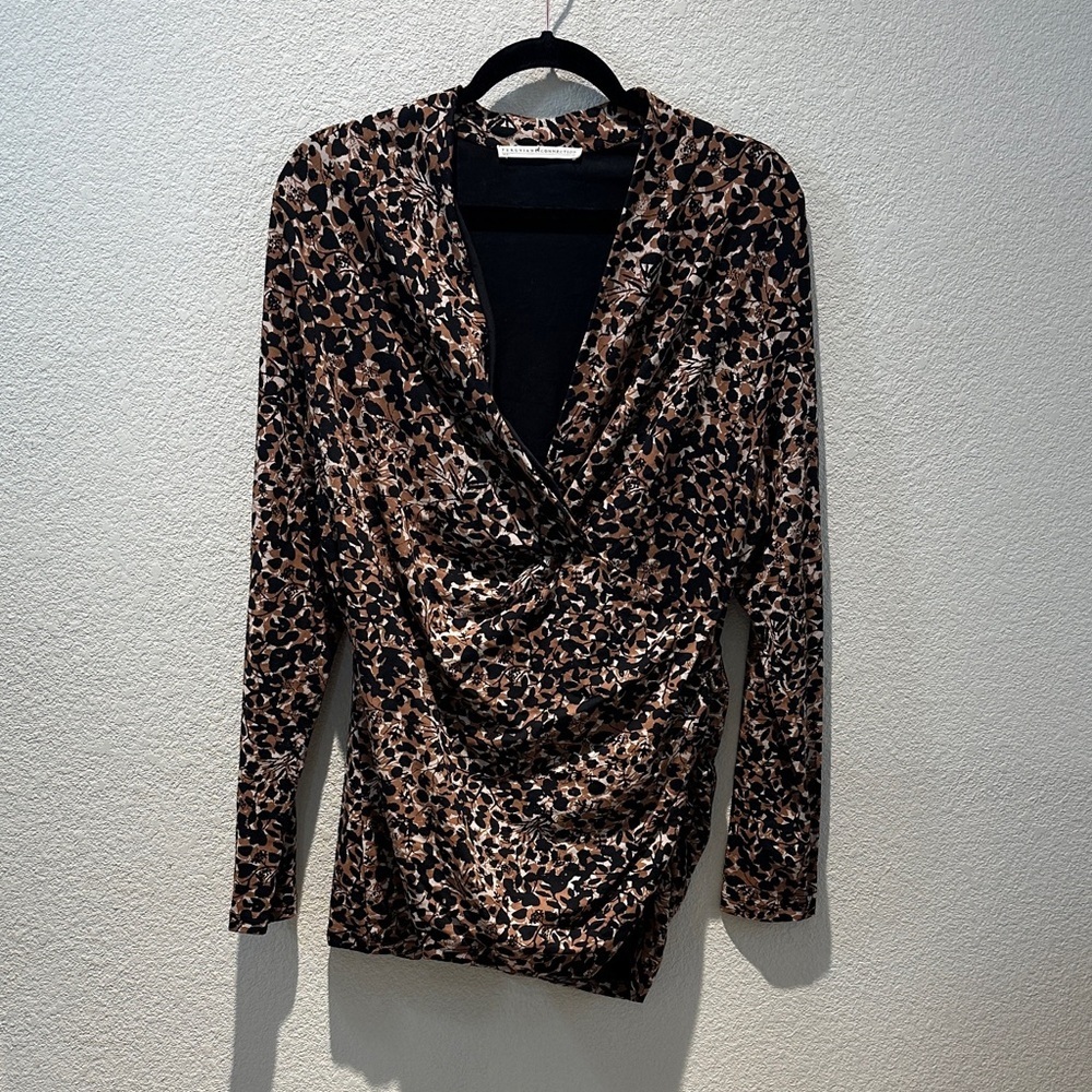 Peruvian Connection Abstract Print Top Size XL